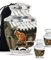 Orange Cat Keepsake For Ashes Large Funeral, Ashes Urn For Ashes