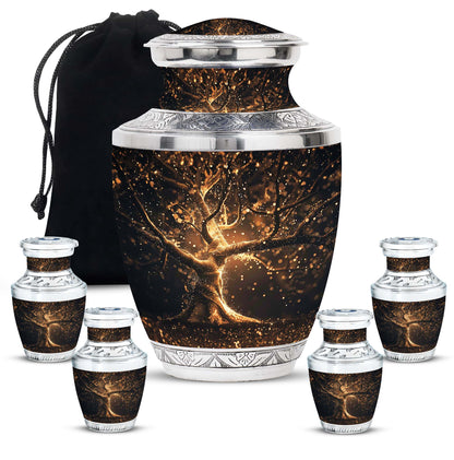 Personalized Tree of Life Cremation Urn for Human Ashes - 10-inch, 200 cu in - Yatskia