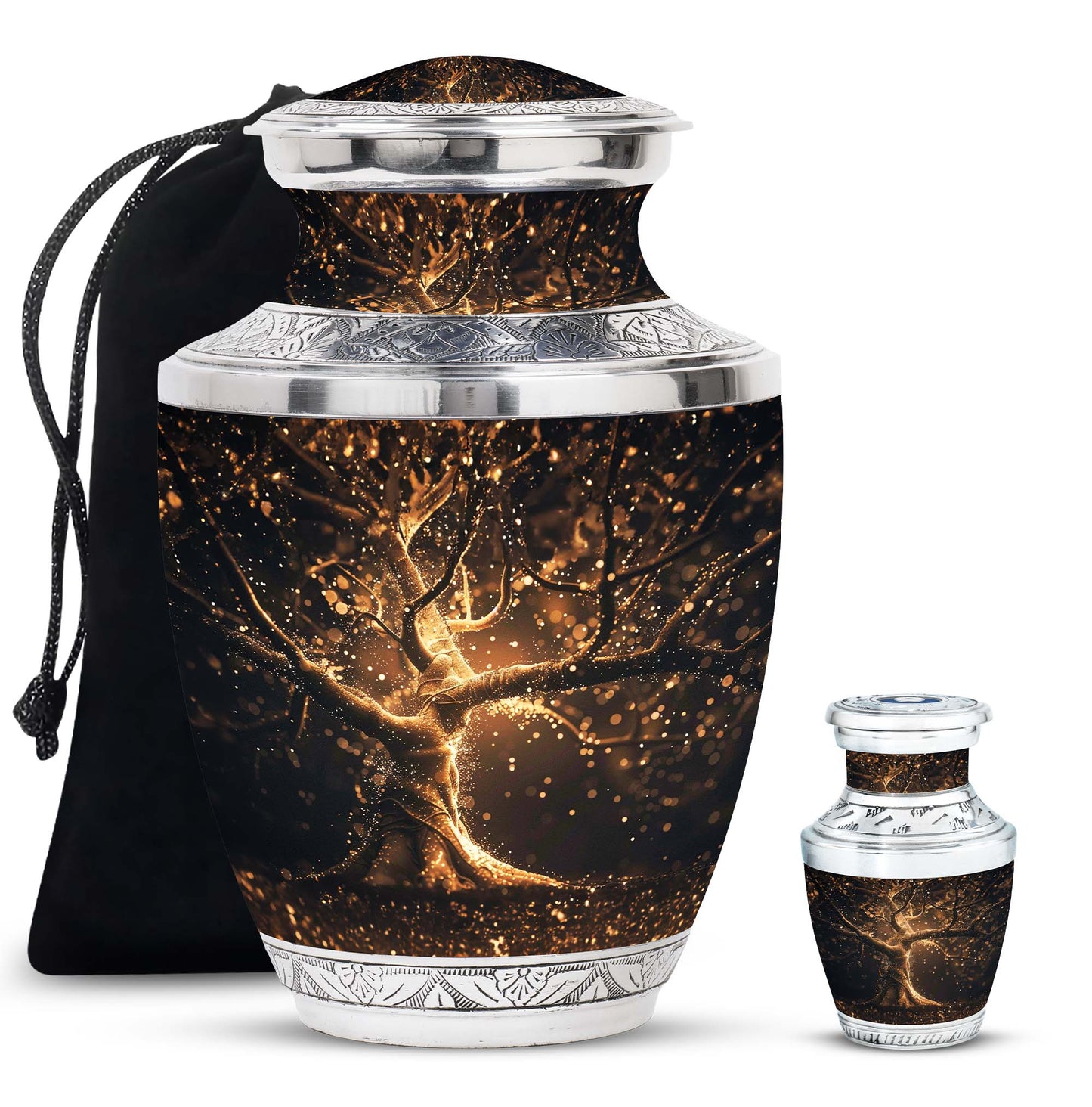 Personalized Tree of Life Cremation Urn for Human Ashes - 10-inch, 200 cu in - Yatskia