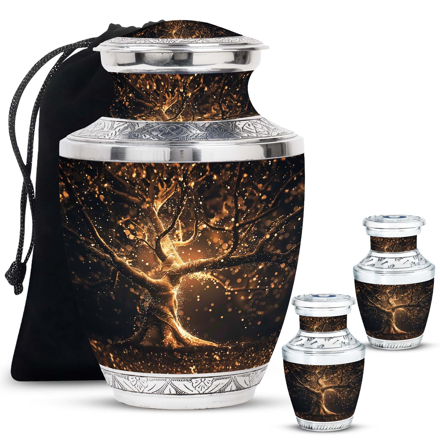 Personalized Tree of Life Cremation Urn for Human Ashes - 10-inch, 200 cu in - Yatskia