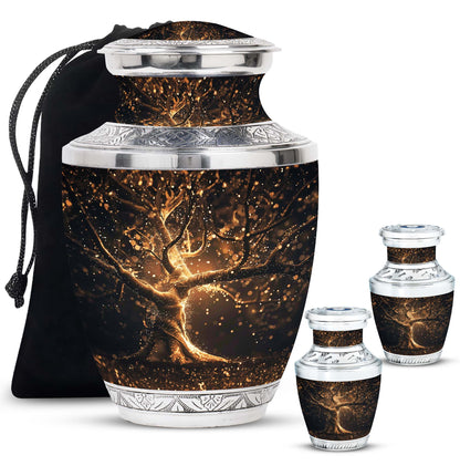 Personalized Tree of Life Cremation Urn for Human Ashes - 10-inch, 200 cu in - Yatskia
