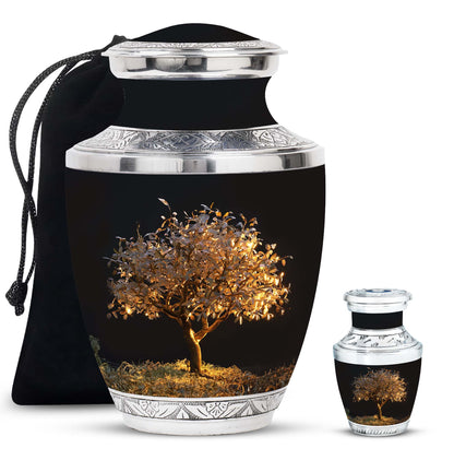 Personalized Tree of Life Keepsake Urn for Human Ashes - 10-inch, 200 cu in - Yatskia