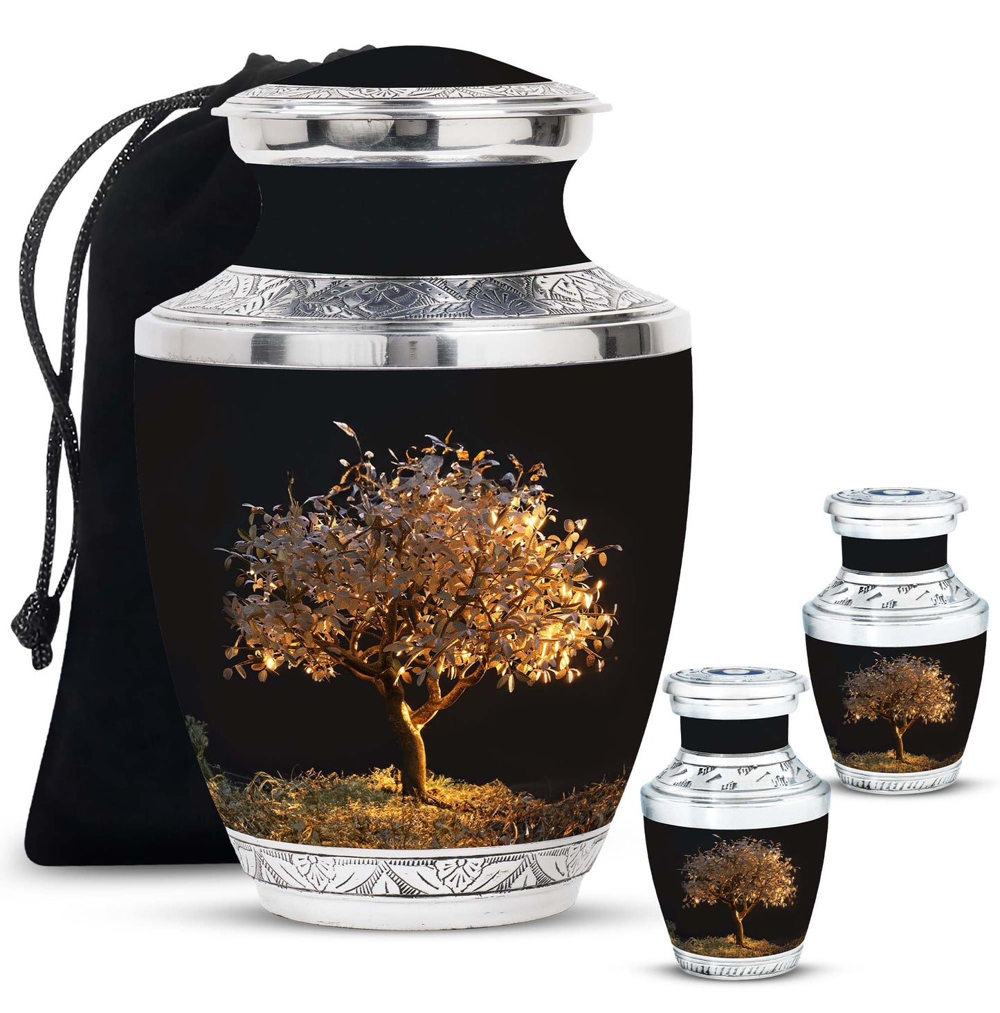 Personalized Tree of Life Keepsake Urn for Human Ashes - 10-inch, 200 cu in - Yatskia