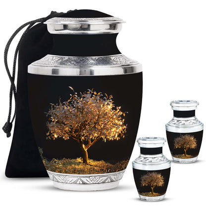 Personalized Tree of Life Keepsake Urn for Human Ashes - 10-inch, 200 cu in - Yatskia