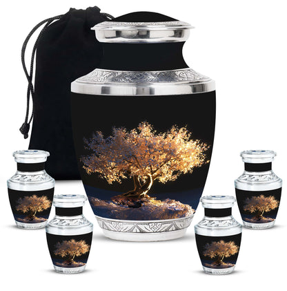 Personalized Tree of Life Cremation Urn for Human Ashes - 10-inch, 200 cu in - Yatskia
