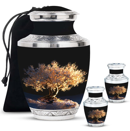 Personalized Tree of Life Cremation Urn for Human Ashes - 10-inch, 200 cu in - Yatskia