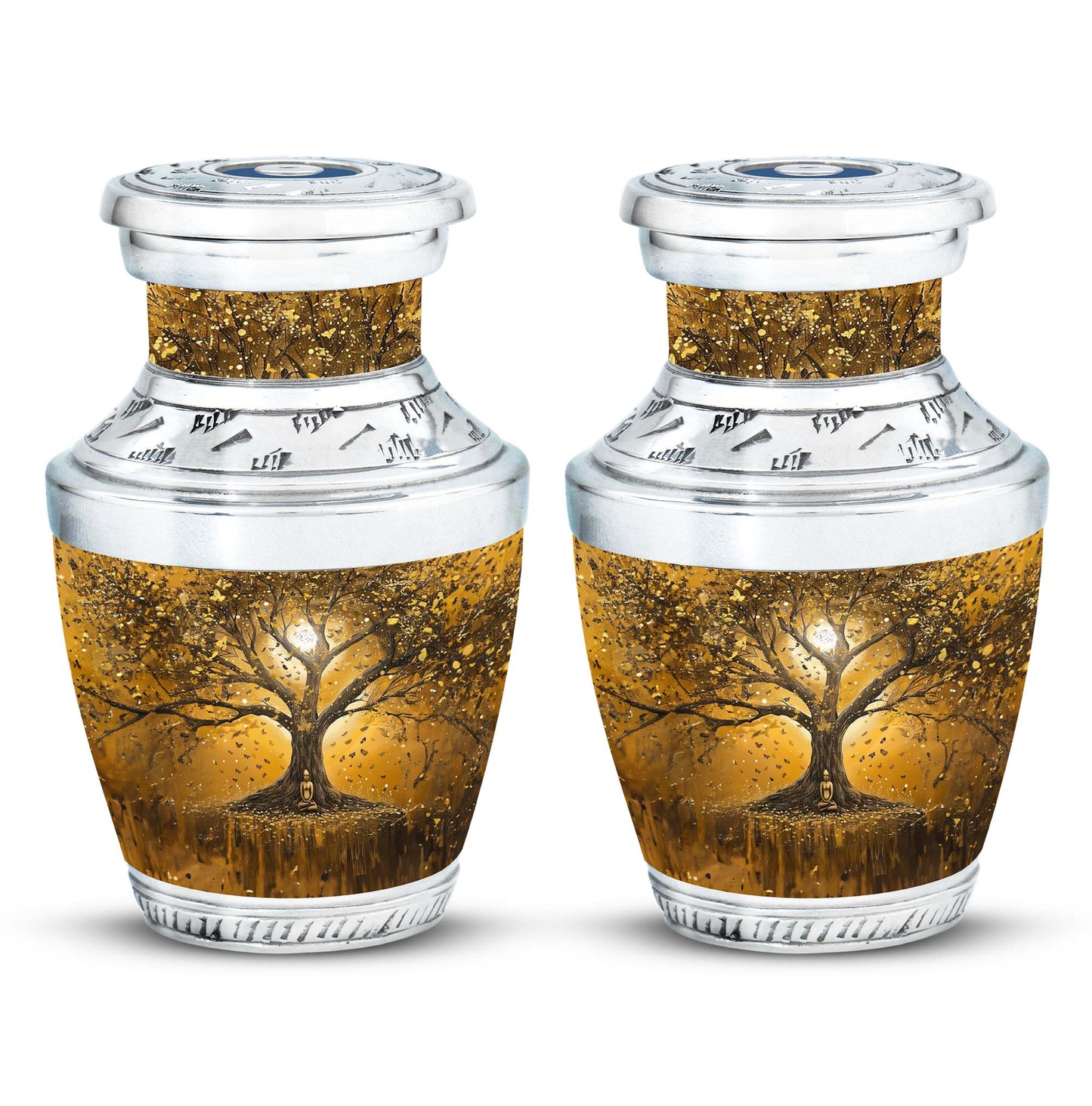 Personalized Tree of Life Keepsake Urn for Human Ashes - 10-inch, 200 cu in - Yatskia