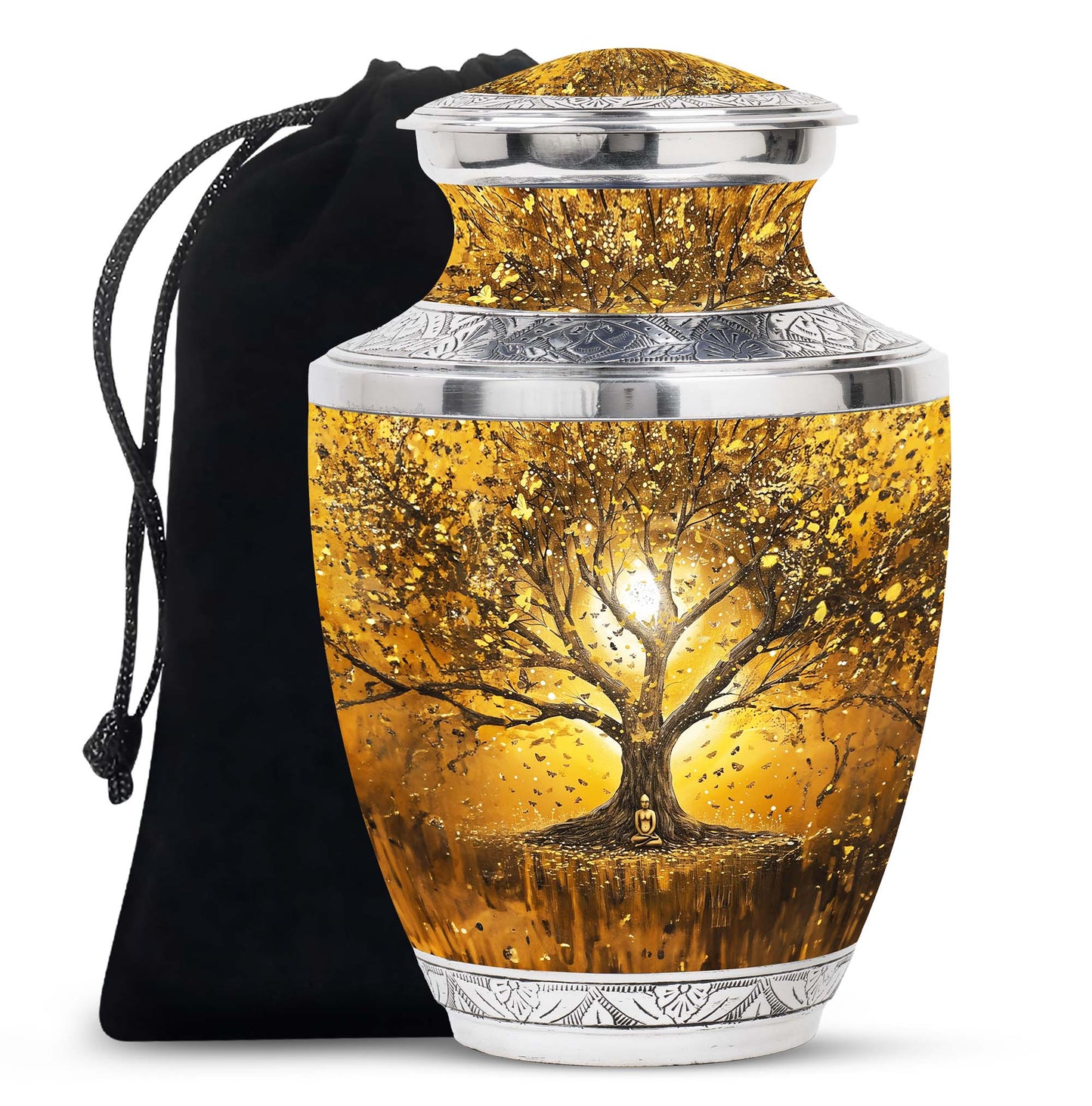 Personalized Tree of Life Keepsake Urn for Human Ashes - 10-inch, 200 cu in - Yatskia