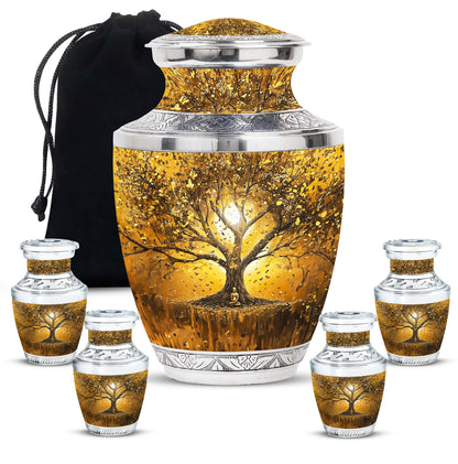 Personalized Tree of Life Keepsake Urn for Human Ashes - 10-inch, 200 cu in - Yatskia