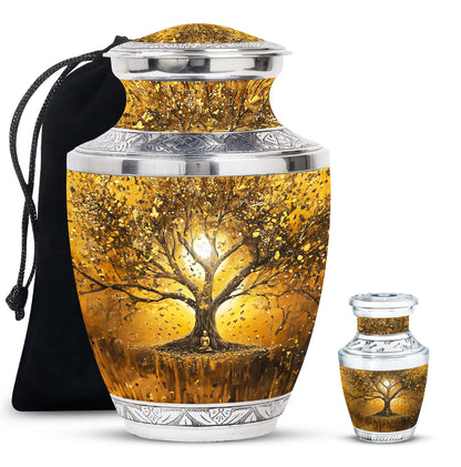 Personalized Tree of Life Keepsake Urn for Human Ashes - 10-inch, 200 cu in - Yatskia