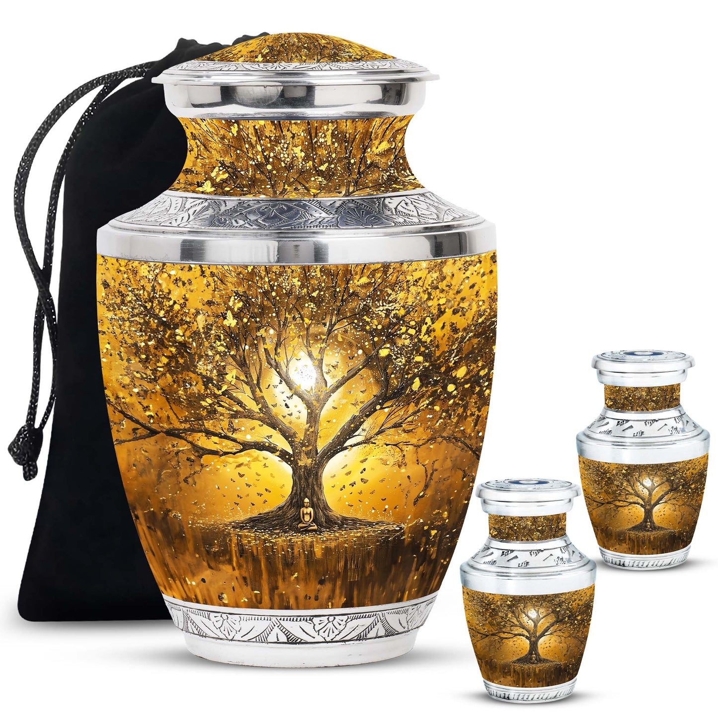 Personalized Tree of Life Keepsake Urn for Human Ashes - 10-inch, 200 cu in - Yatskia