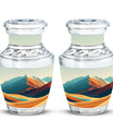Mountains Urn Keepsake For Ashes Funeral, Ashes Memorial Urn