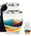 Mountains Urn Keepsake For Ashes Funeral, Ashes Memorial Urn