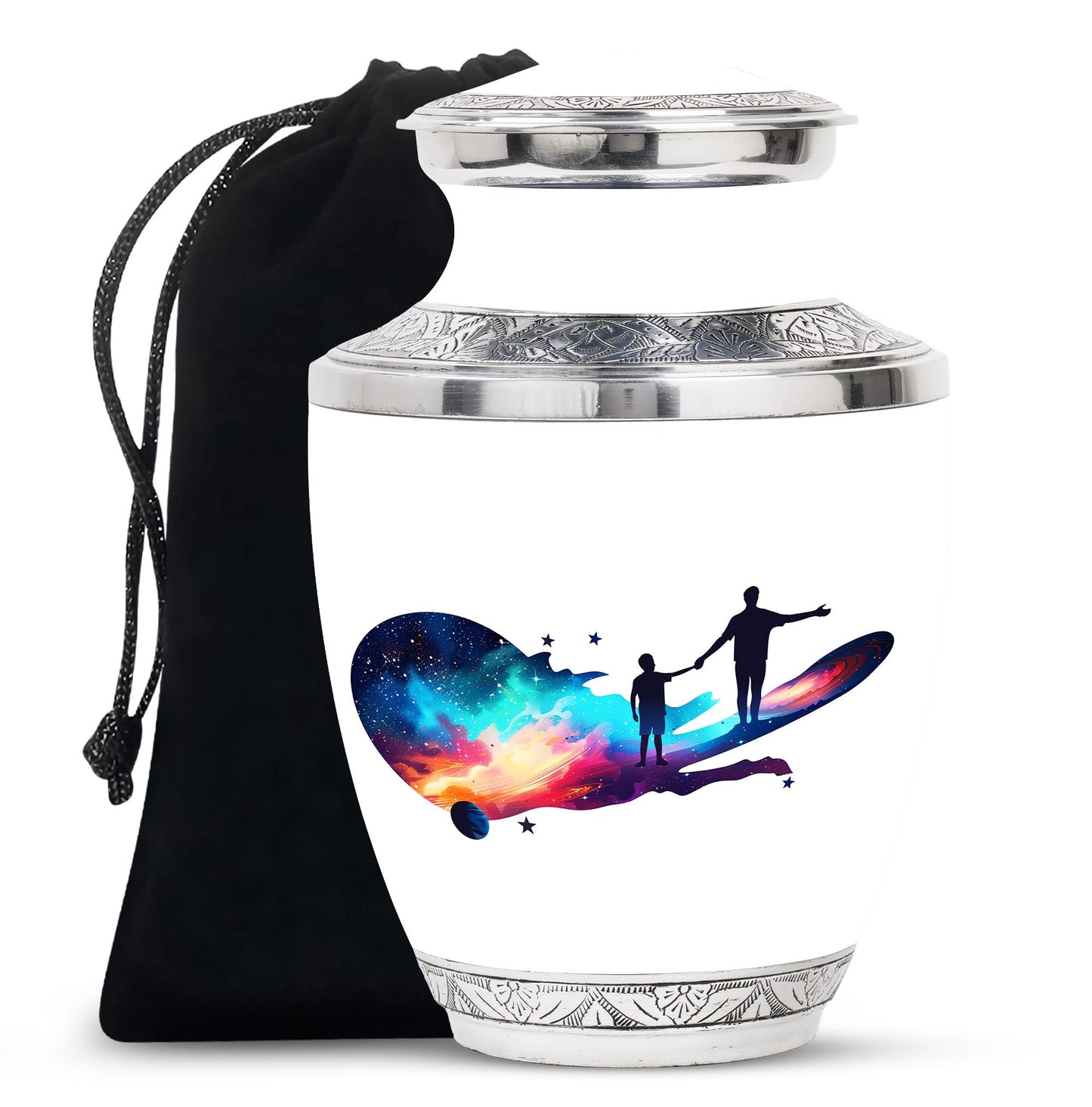Personalized Father Keepsake Urn for Human Ashes - 10-inch, 200 cu in - Yatskia