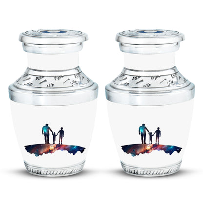Personalized Father Keepsake Urn for Human Ashes - 10-inch, 200 cu in - Yatskia