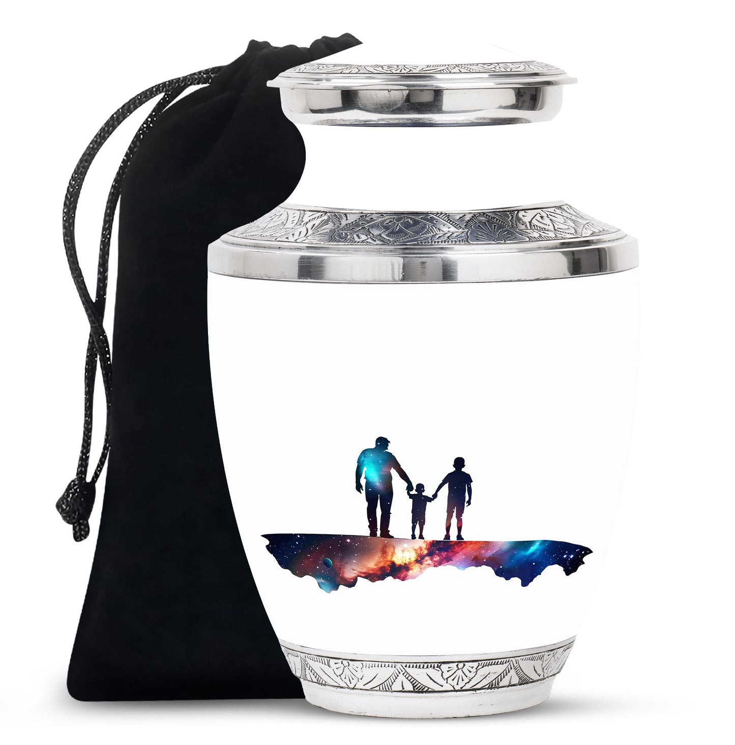 Personalized Father Keepsake Urn for Human Ashes - 10-inch, 200 cu in - Yatskia