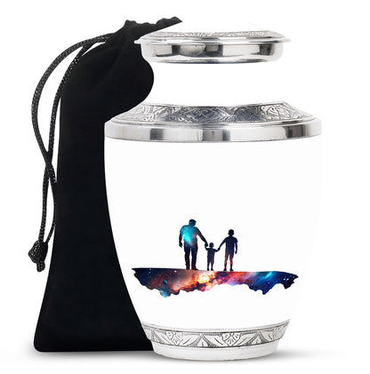 Personalized Father Keepsake Urn for Human Ashes - 10-inch, 200 cu in - Yatskia
