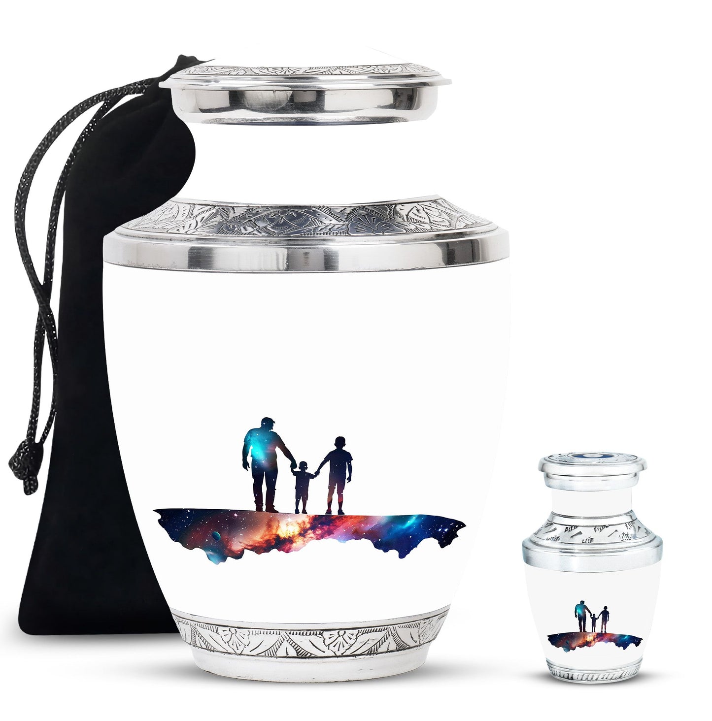 Personalized Father Keepsake Urn for Human Ashes - 10-inch, 200 cu in - Yatskia