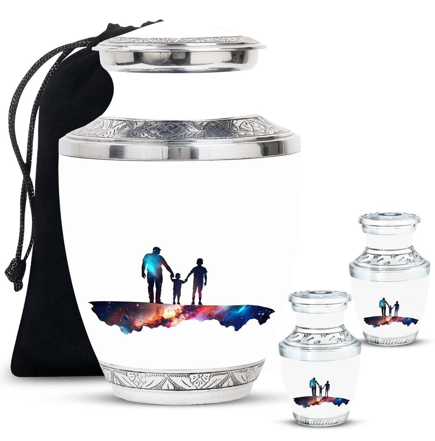 Personalized Father Keepsake Urn for Human Ashes - 10-inch, 200 cu in - Yatskia