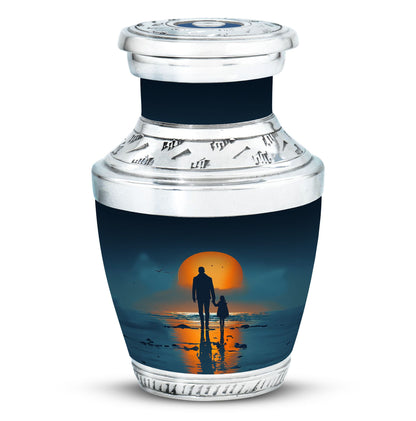 Personalized Father Keepsake Urn for Human Ashes - 10-inch, 200 cu in - Yatskia