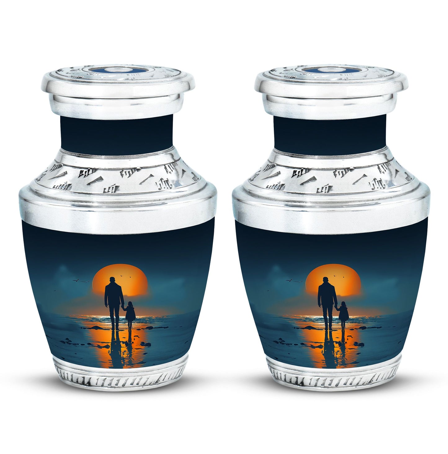 Personalized Father Keepsake Urn for Human Ashes - 10-inch, 200 cu in - Yatskia