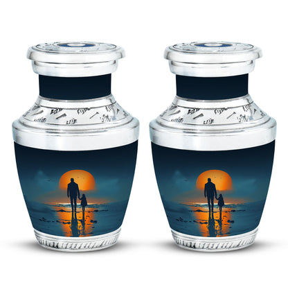 Personalized Father Keepsake Urn for Human Ashes - 10-inch, 200 cu in - Yatskia