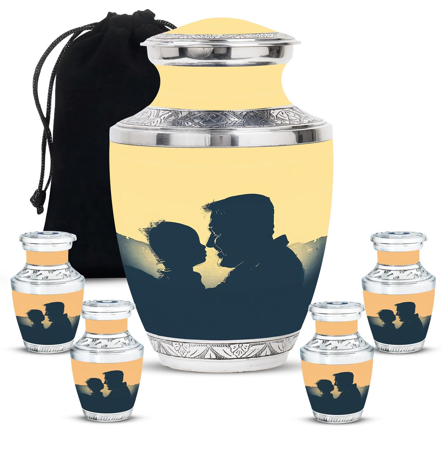 Personalized Father Memorial Urn for Human Ashes - 10-inch, 200 cu in - Yatskia