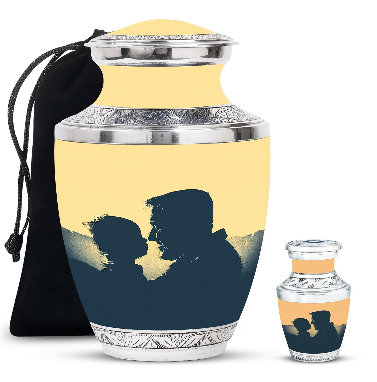 Personalized Father Memorial Urn for Human Ashes - 10-inch, 200 cu in - Yatskia