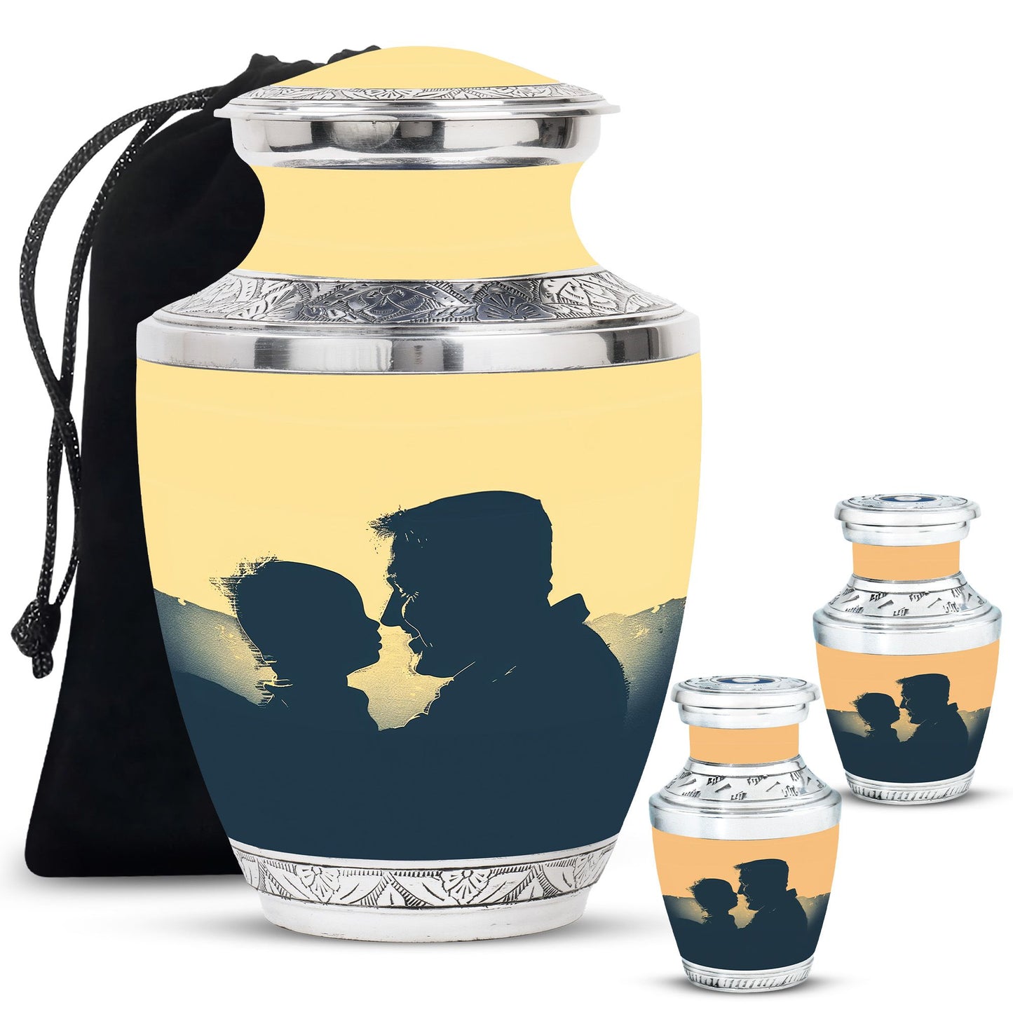 Personalized Father Memorial Urn for Human Ashes - 10-inch, 200 cu in - Yatskia