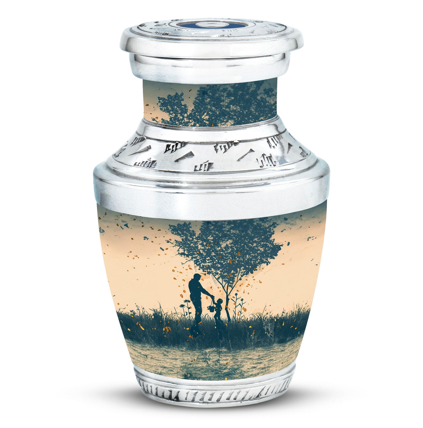 Personalized Father Keepsake Urn for Human Ashes - 10-inch, 200 cu in - Yatskia