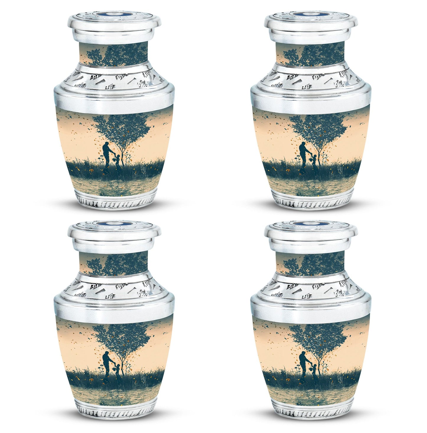 Personalized Father Keepsake Urn for Human Ashes - 10-inch, 200 cu in - Yatskia