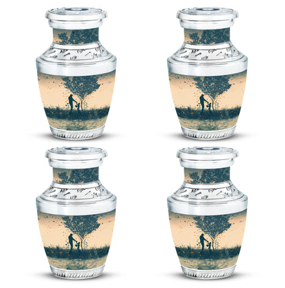Personalized Father Keepsake Urn for Human Ashes - 10-inch, 200 cu in - Yatskia