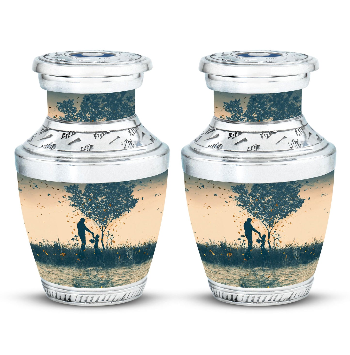 Personalized Father Keepsake Urn for Human Ashes - 10-inch, 200 cu in - Yatskia