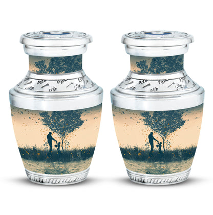 Personalized Father Keepsake Urn for Human Ashes - 10-inch, 200 cu in - Yatskia