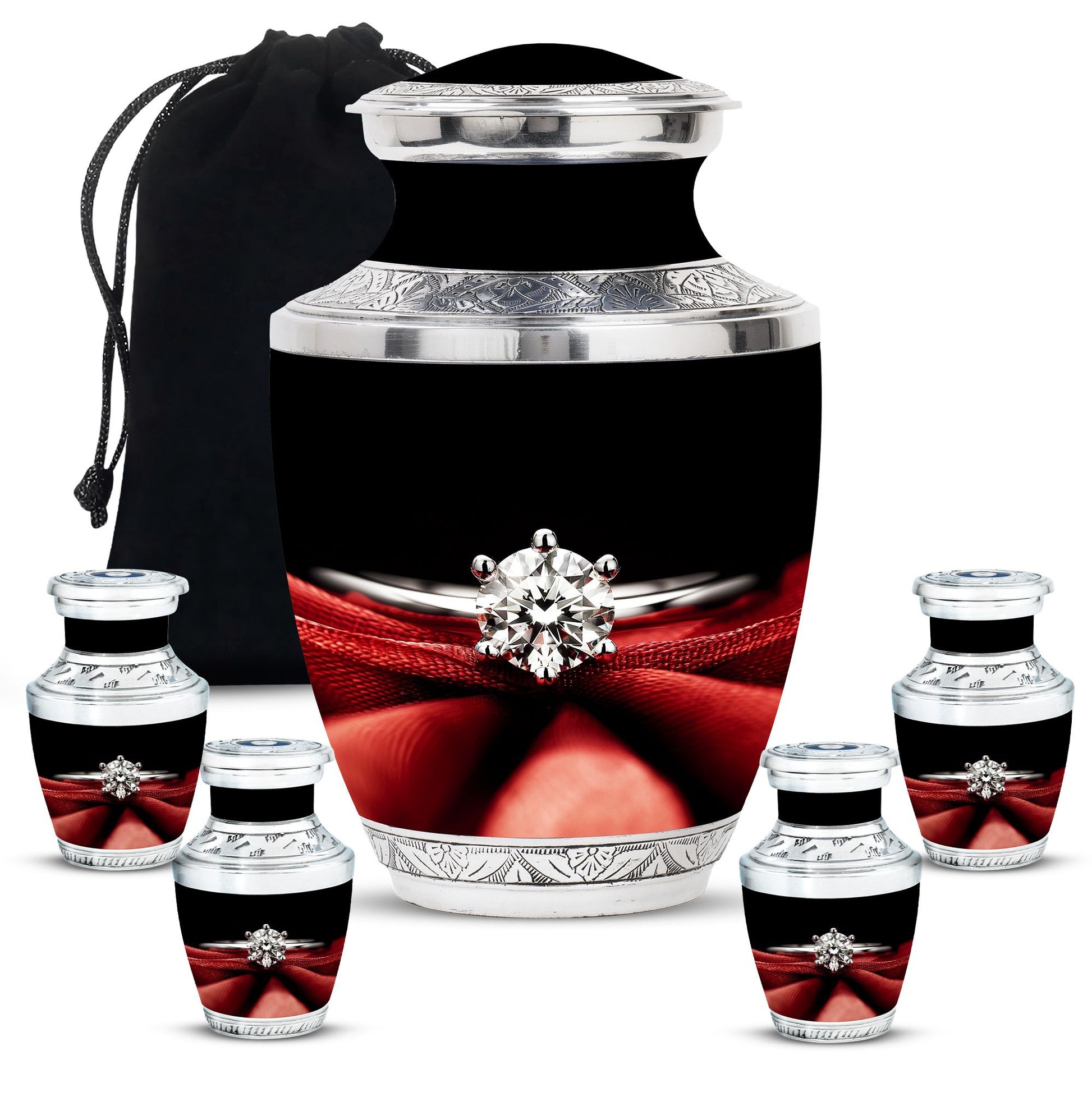 Ring Urn For Human Ashes Funeral, Ashes Memorial Urn