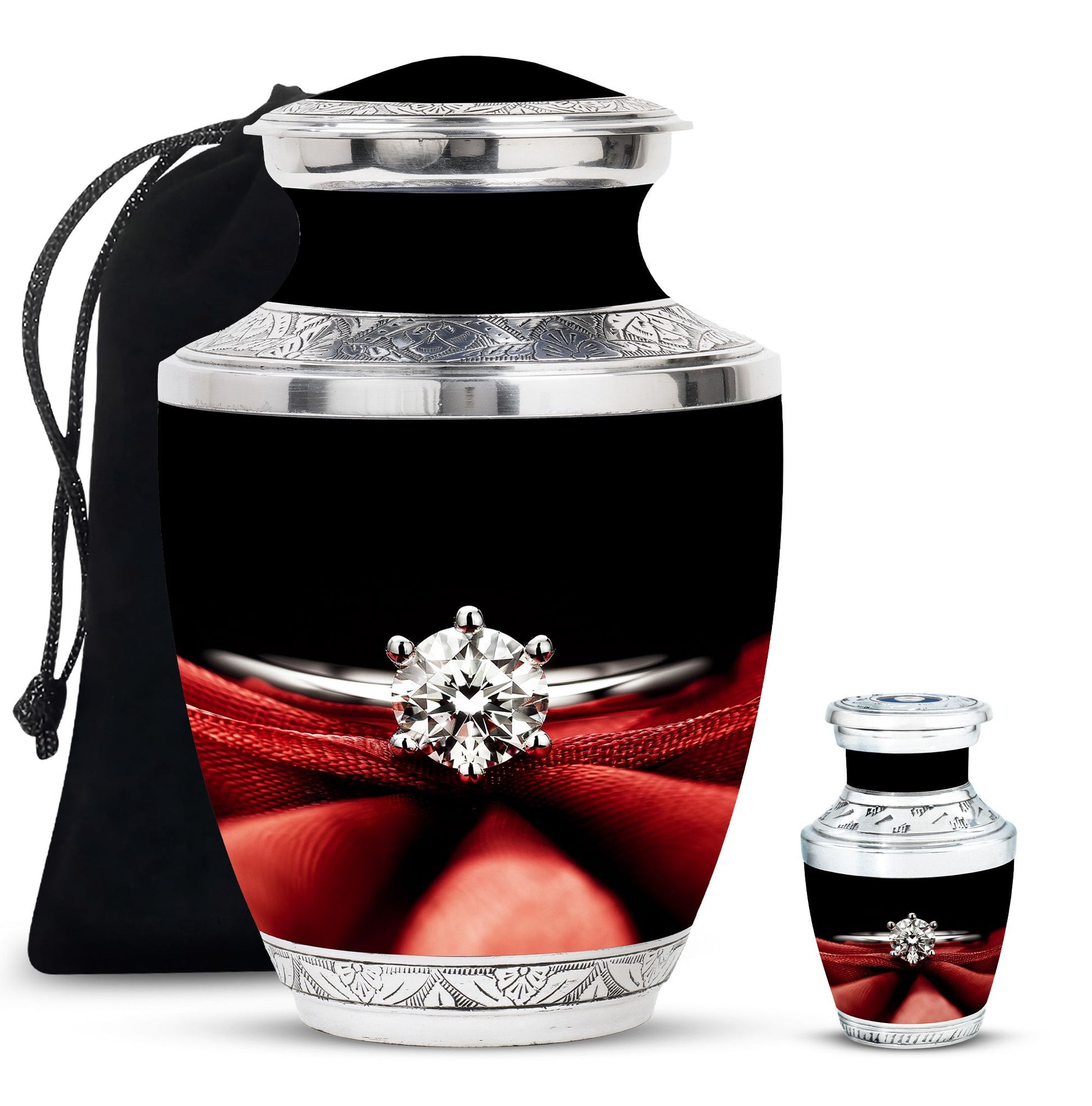 Ring Urn For Human Ashes Funeral, Ashes Memorial Urn