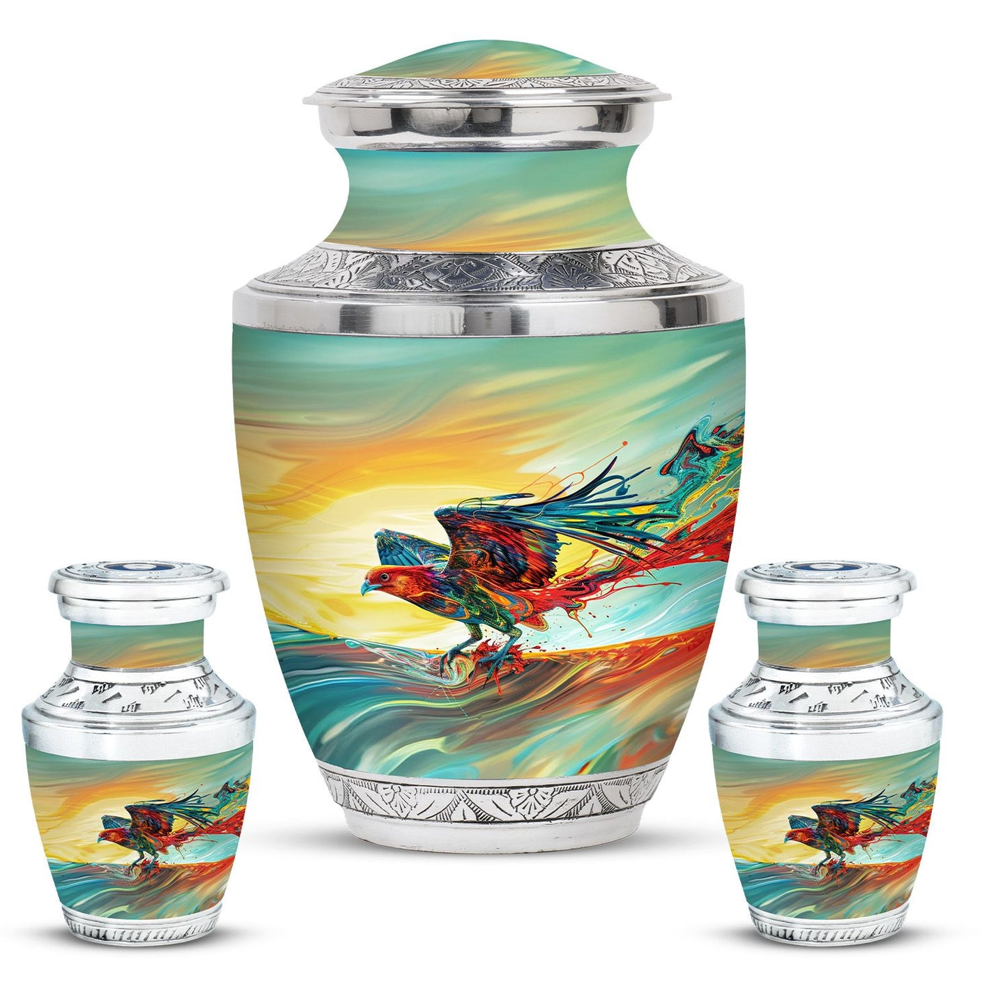 Personalized Bird Keepsake Urn for Human Ashes - 10-inch, 200 cu in - Yatskia