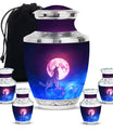 Wolf Keepsake For Human Ashes Funeral, Ashes Urn For Ashes