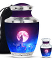 Wolf Keepsake For Human Ashes Funeral, Ashes Urn For Ashes