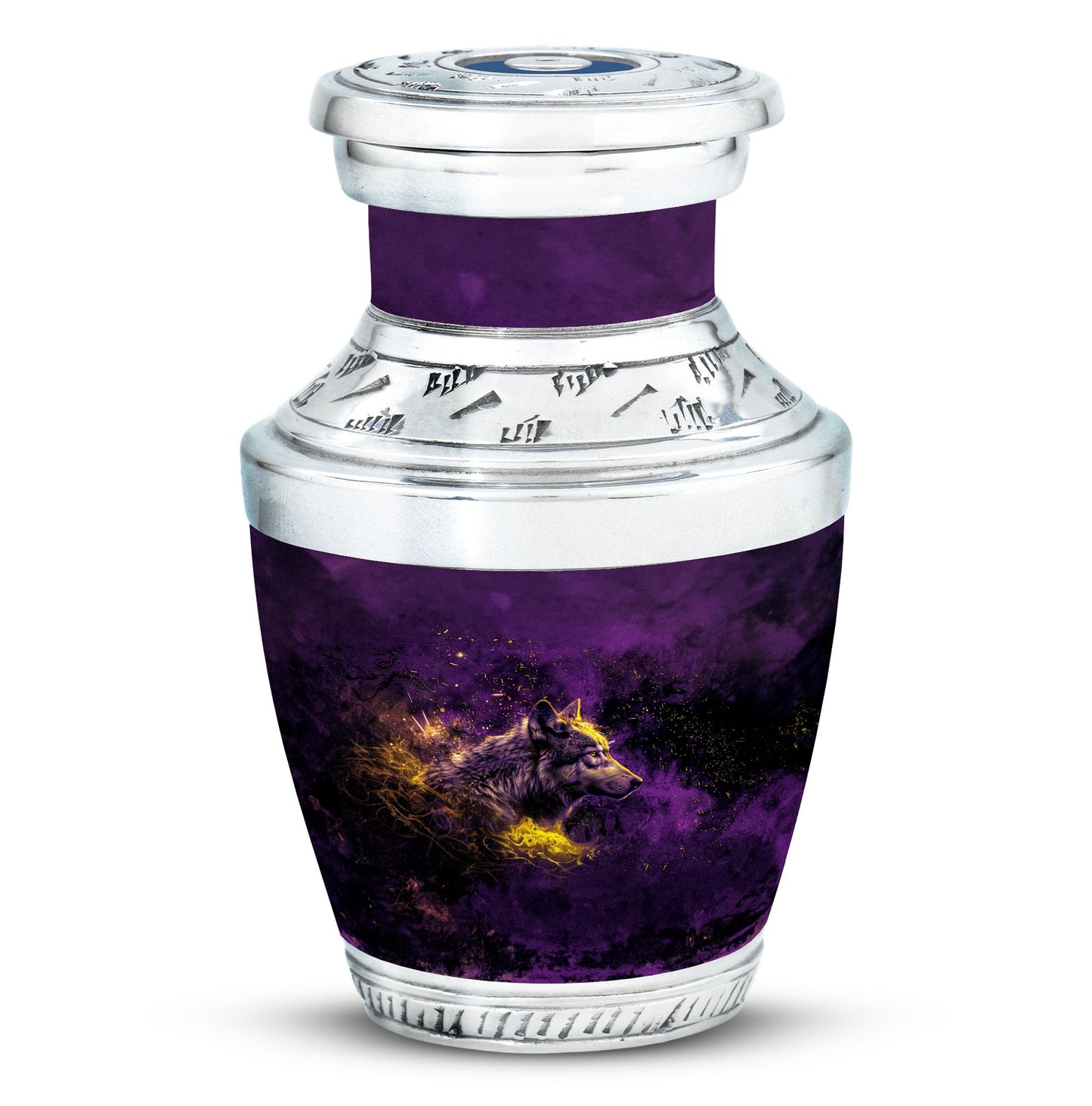 Personalized Wolf Cremation Urn for Mom - 10-inch, 200 cu in - Yatskia