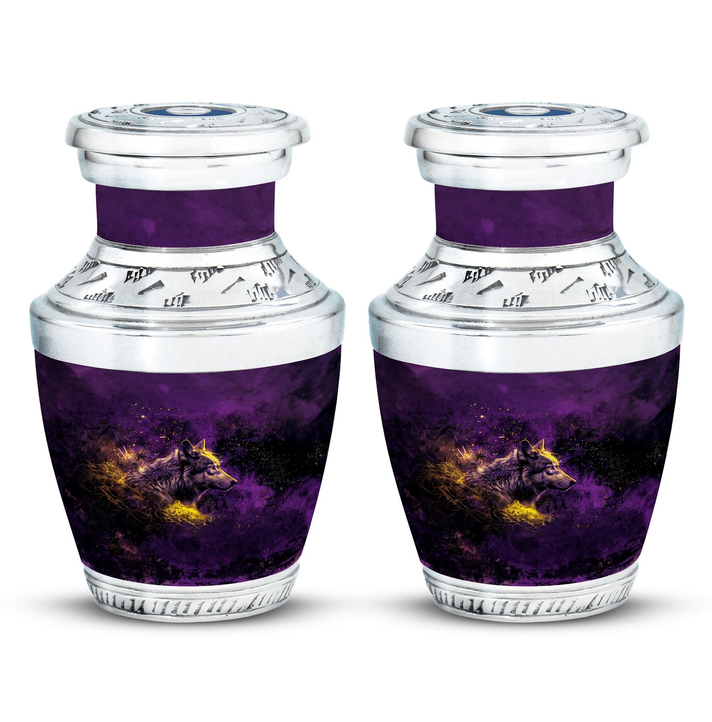 Personalized Wolf Cremation Urn for Mom - 10-inch, 200 cu in - Yatskia