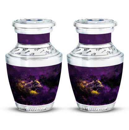 Personalized Wolf Cremation Urn for Mom - 10-inch, 200 cu in - Yatskia