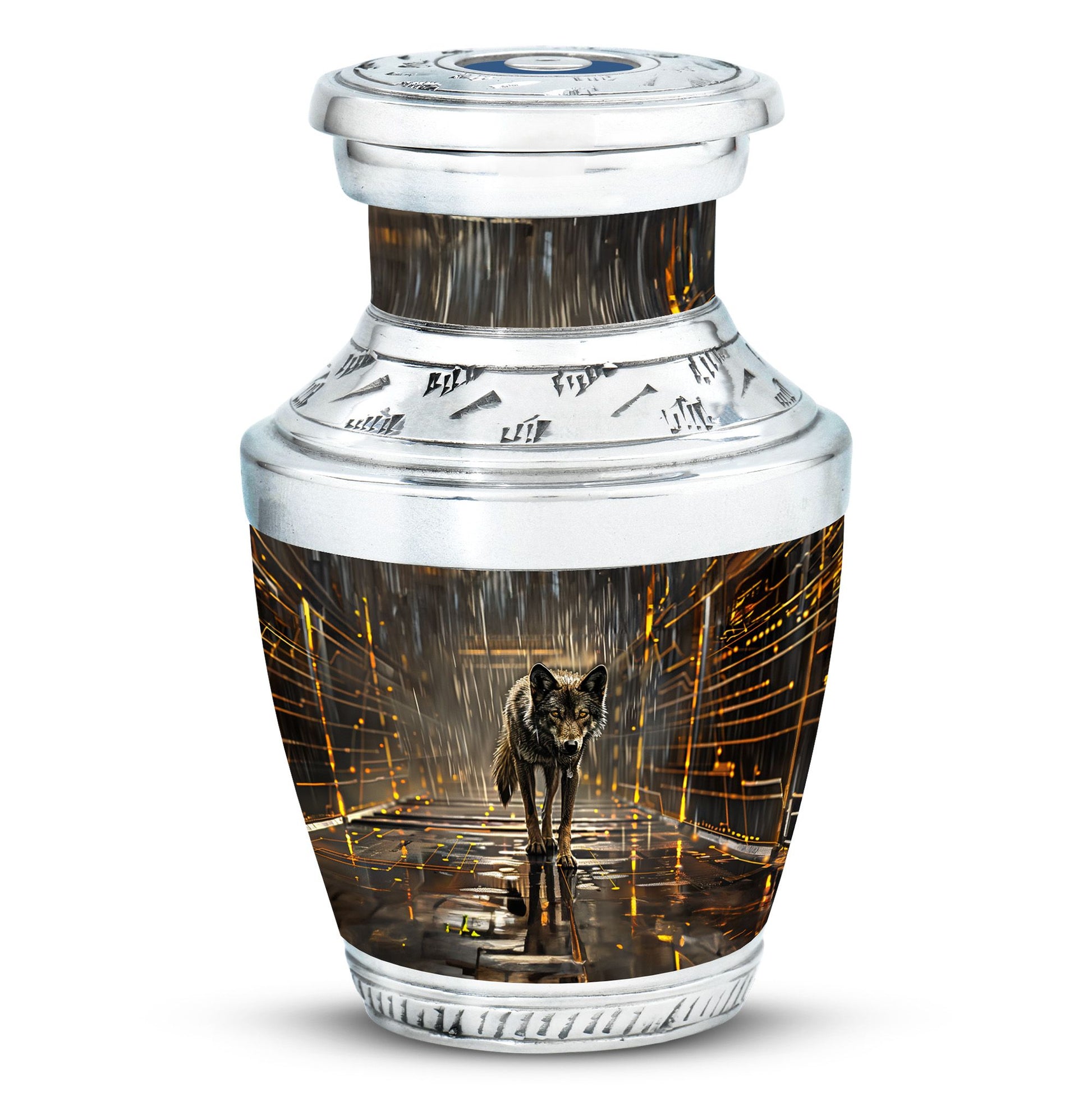 Wolf Urn For Ashes Adult Male Small Funeral, Ashes Memorial Urn