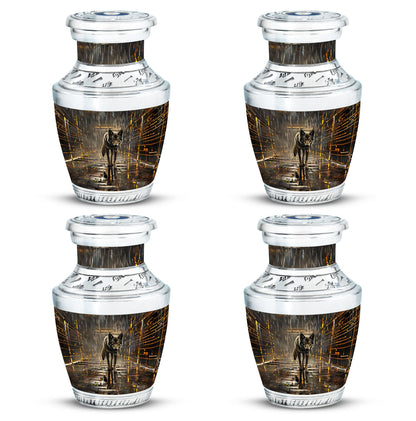 Personalized Wolf Keepsake Urn for Human Ashes - 10-inch, 200 cu in - Yatskia