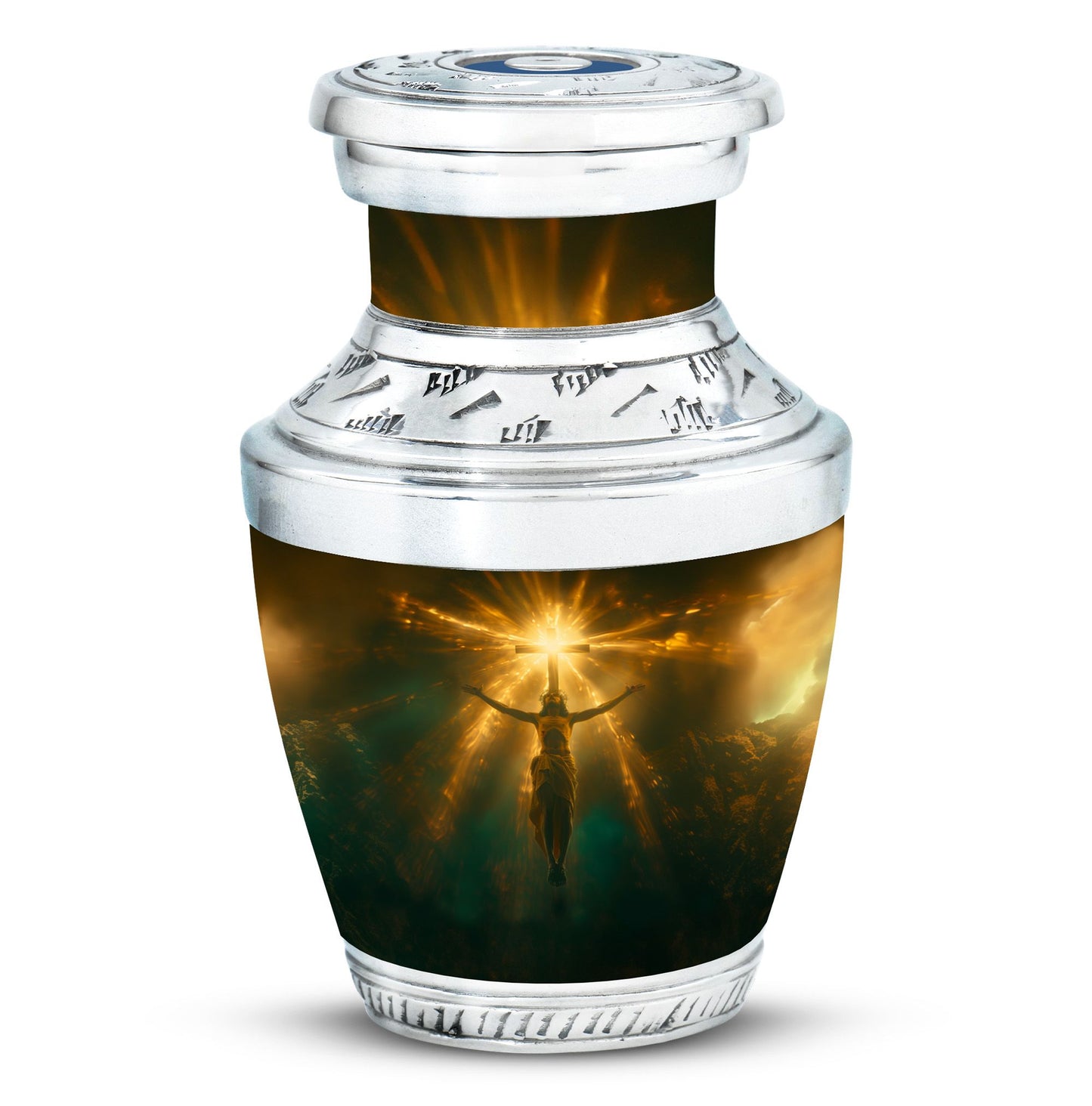 Personalized Religious Keepsake Urn for Human Ashes - 10-inch, 200 cu in - Yatskia