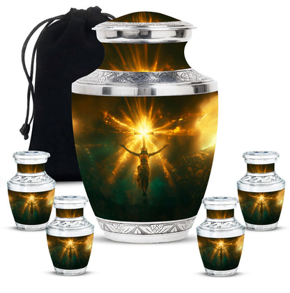 Personalized Religious Keepsake Urn for Human Ashes - 10-inch, 200 cu in - Yatskia