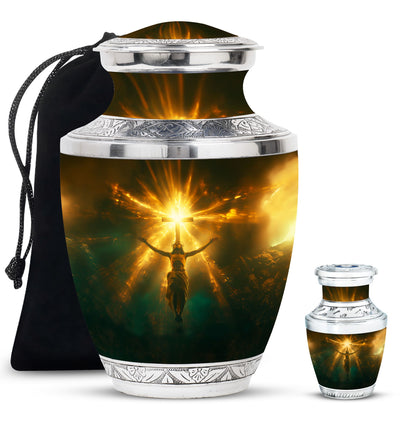 Personalized Religious Keepsake Urn for Human Ashes - 10-inch, 200 cu in - Yatskia