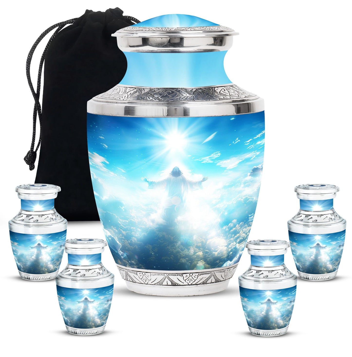 Personalized Religious Keepsake Urn for Human Ashes - 10-inch, 200 cu in - Yatskia
