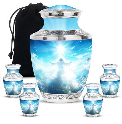 Personalized Religious Keepsake Urn for Human Ashes - 10-inch, 200 cu in - Yatskia