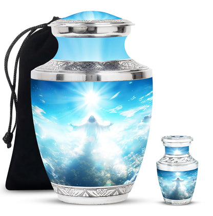 Personalized Religious Keepsake Urn for Human Ashes - 10-inch, 200 cu in - Yatskia